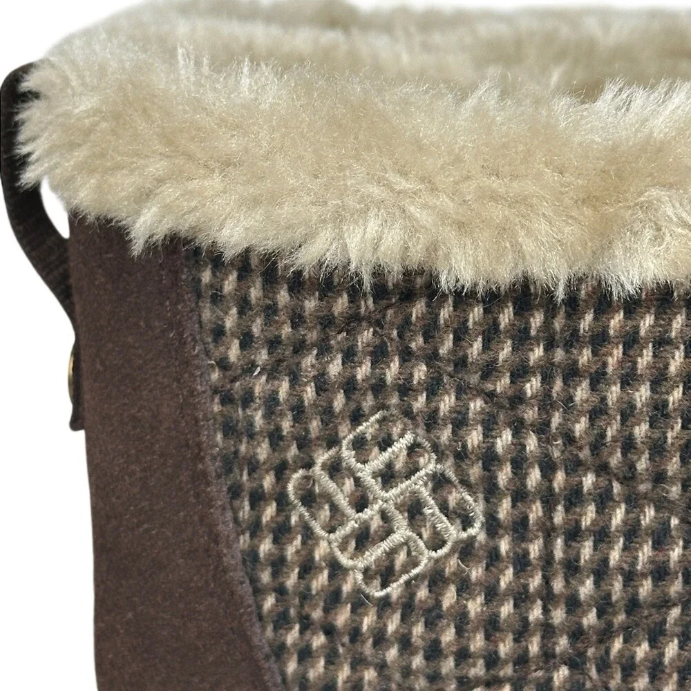 Columbia Waterproof Thermal Reflective Suede Faux‎ Fur Boots Size 10.5 Brown
